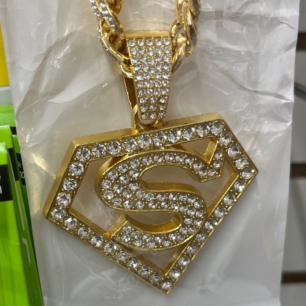 Gold and Silver Crystal Pendant Necklace